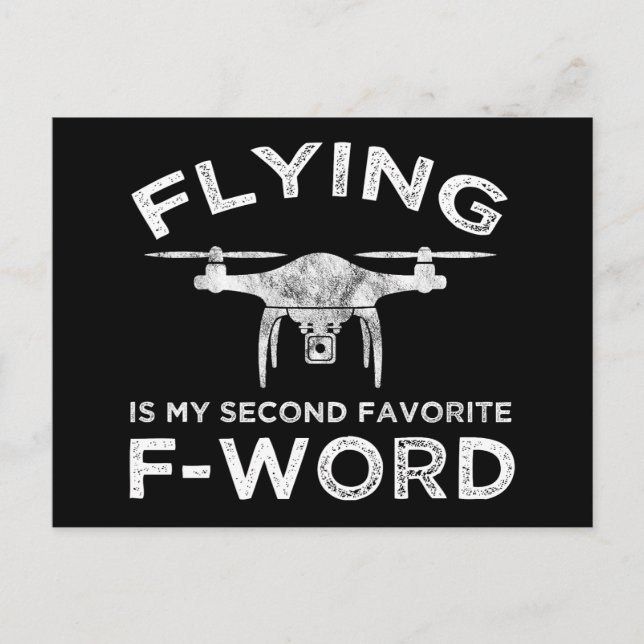 Flying Is My Second Favorite F-Word Postcard (Front)
