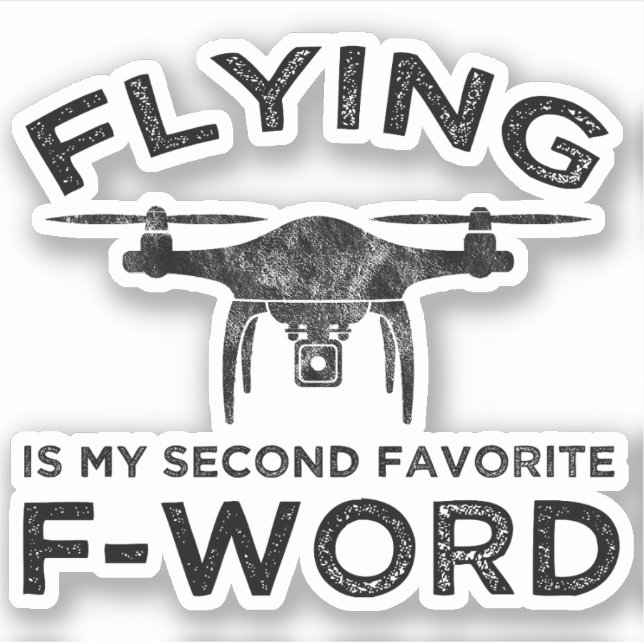 Flying Is My Second Favorite F-Word Sticker (Front)