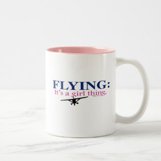 FLYING: IT'S A GIRL THING by Flying Diva Mary Ford Two-Tone Coffee Mug