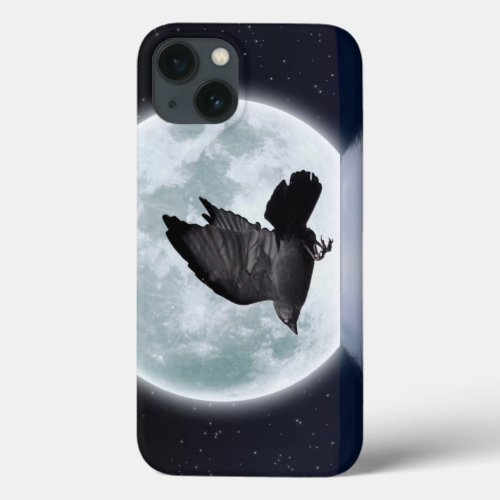 Flying Jackdaw Crow_lover Design iPhone 13 Case
