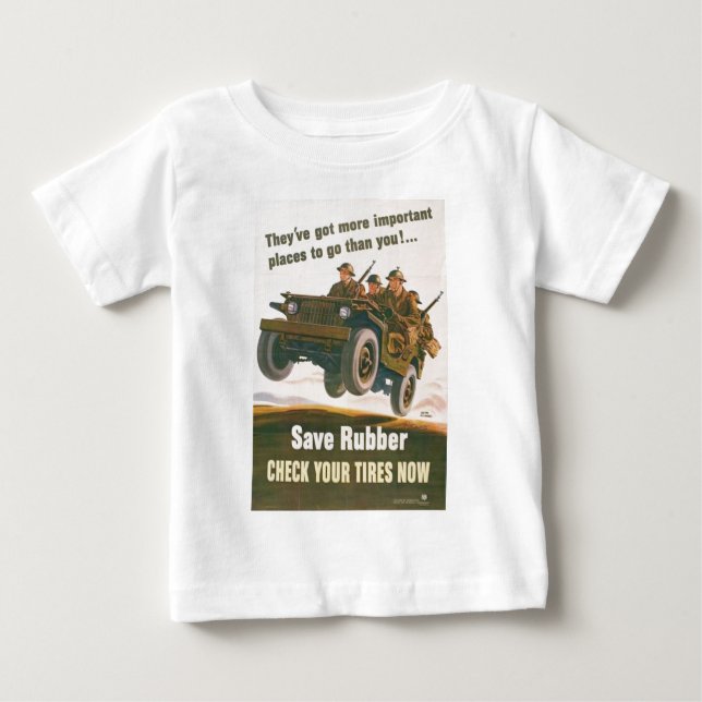 Flying Jeep Poster Baby T-Shirt (Front)