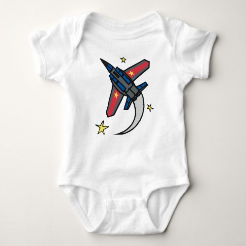 Flying Jet Plane Baby Bodysuit
