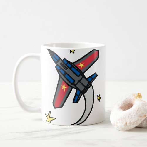 Flying Jet Plane Coffee Mug