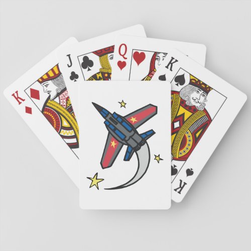 Flying Jet Plane Playing Cards