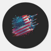 Soaring Eagle American Flag Vinyl Magnet Decal – 5" X 3" – Glossy Finish