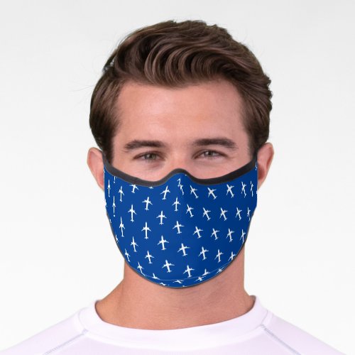 Flying Jumbo Jets Premium Face Mask