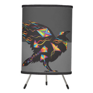 Flying Kites Black Ravens Tripod Lamp