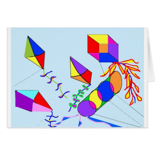 flying-kites cards (Front Horizontal)