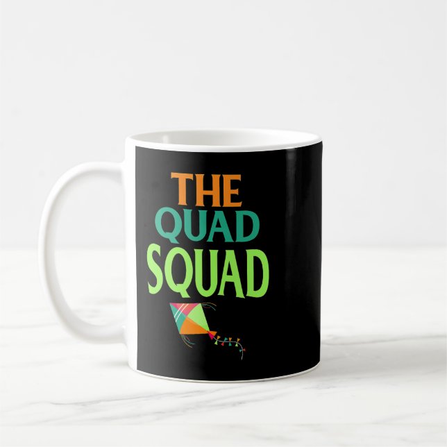 Flying Kites Quad Squad Coffee Mug (Left)