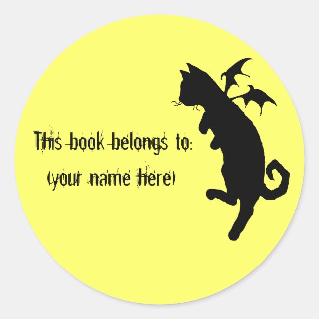 Flying kitteh bookplate (Front)