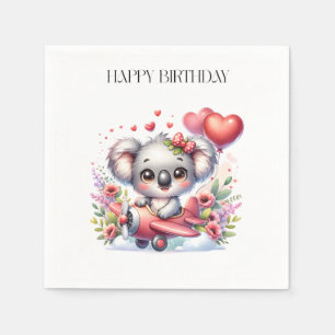 Flying Koala Birthday Napkins