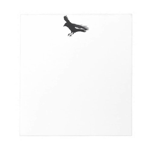 Flying Landing Black Crow Art Notepad