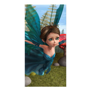Flying Little Fairy Butterfly Card