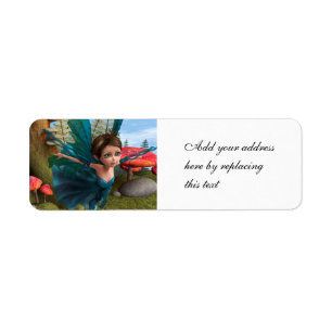 Flying Little Fairy Butterfly Tshirt Label