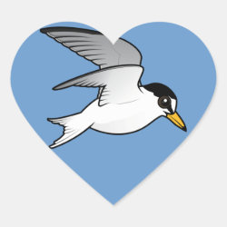 Flying Little Tern Heart Sticker