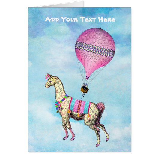 Flying Llama Card (Front)