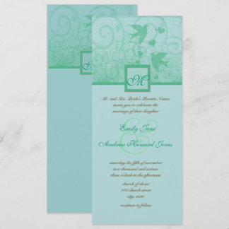 Flying Love Birds Wedding Invitation