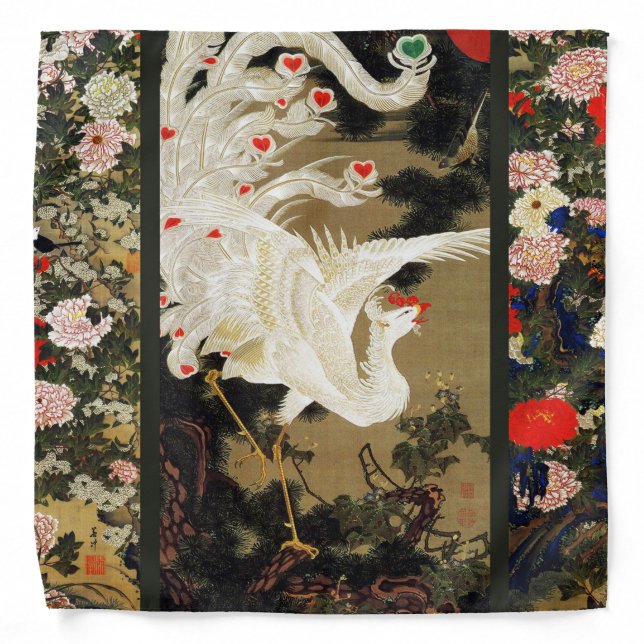 FLYING LOVE PHOENIX,Feathers,Hearts Valentine Day Bandana (Front)