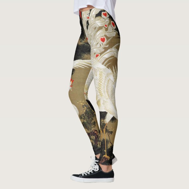 FLYING LOVE PHOENIX,Feathers,Hearts Valentine Day Leggings (Left)