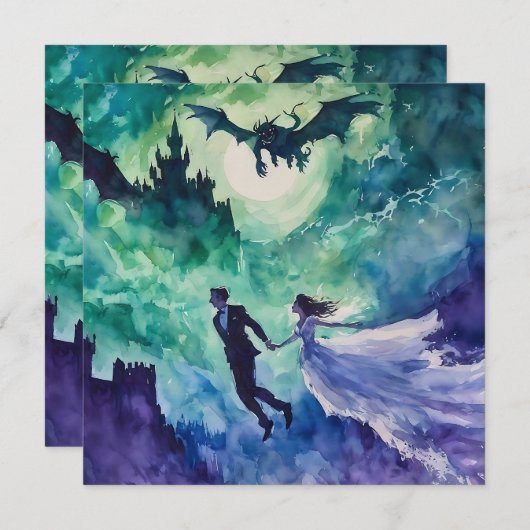 Flying Lovers - Watercolor Painting (Front/Back)