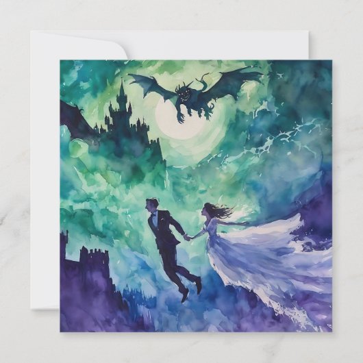 Flying Lovers - Watercolor Painting (Back)