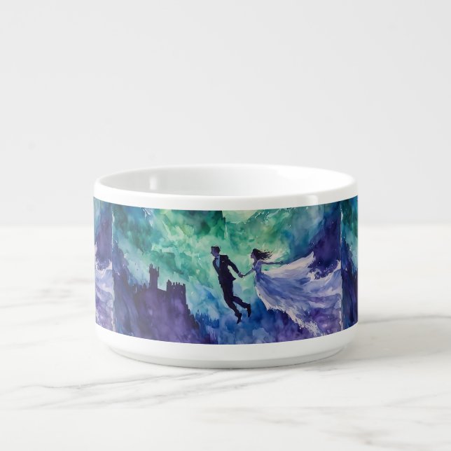 Flying Lovers - Watercolor Painting Bowl (Center)