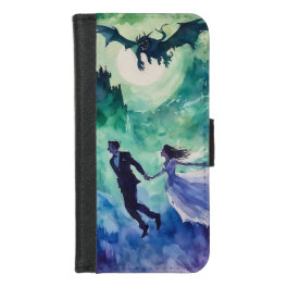 Flying Lovers - Watercolor Painting iPhone 8/7 Wallet Case