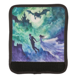 Flying Lovers - Watercolor Painting Luggage Handle Wrap