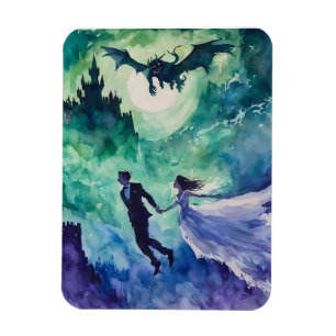 Flying Lovers - Watercolor Painting Magnet
