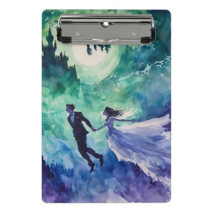 Flying Lovers - Watercolor Painting Mini Clipboard