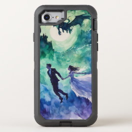 Flying Lovers - Watercolor Painting OtterBox Defender iPhone SE/8/7 Case