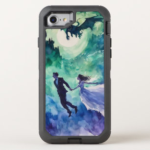 Flying Lovers - Watercolor Painting OtterBox Defender iPhone SE/8/7 Case