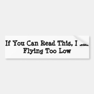 Flying Low Bumper Sticker