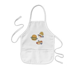 Flying Lunch: Hot Dog, French Fries & Hamburger Kids' Apron