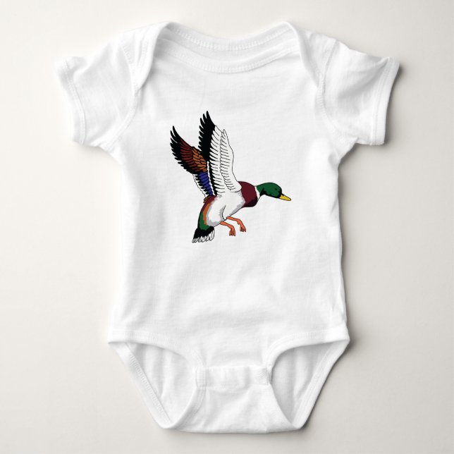 Flying Mallard Baby Bodysuit (Front)
