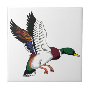 Flying Mallard Ceramic Tile