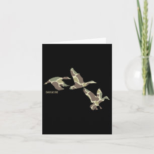 Flying Mallard Duck Camouflage Camo Duck Hunting C Card