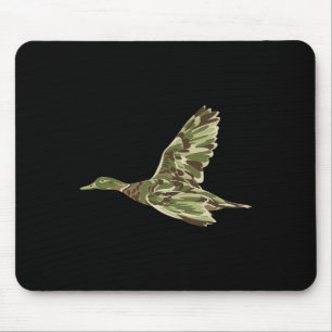 Flying Mallard Duck Camouflage Camo Duck Hunting C Mouse Pad
