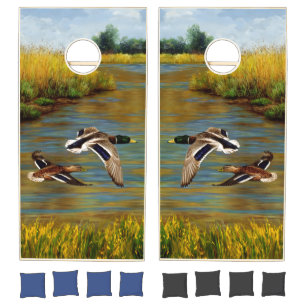 Flying Mallard Ducks Cornhole Set