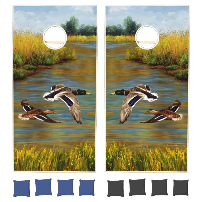 Flying Mallard Ducks Cornhole Set (Set)