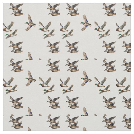 Flying Mallard Ducks Fabric