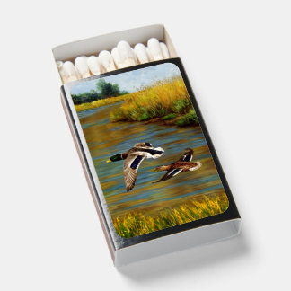 Flying Mallard Ducks Matchboxes