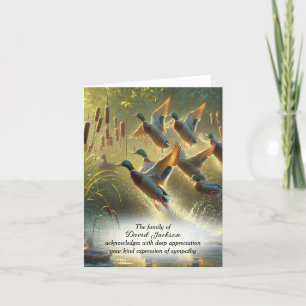 Flying Mallard Ducks Sympathy Thank You