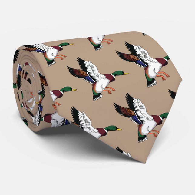 Flying Mallard Neck Tie (Rolled)