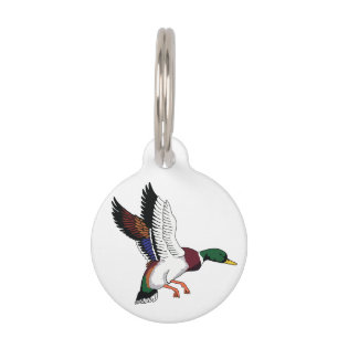Flying Mallard Pet ID Tag