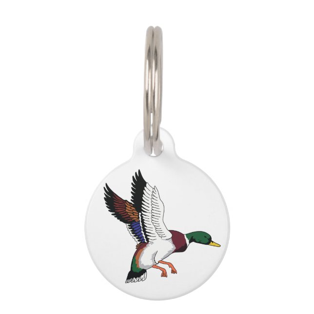 Flying Mallard Pet ID Tag (Front)