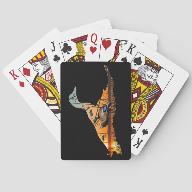 Flying Mallard Playing Cards, Duck Hunting Poker Cards (Back)