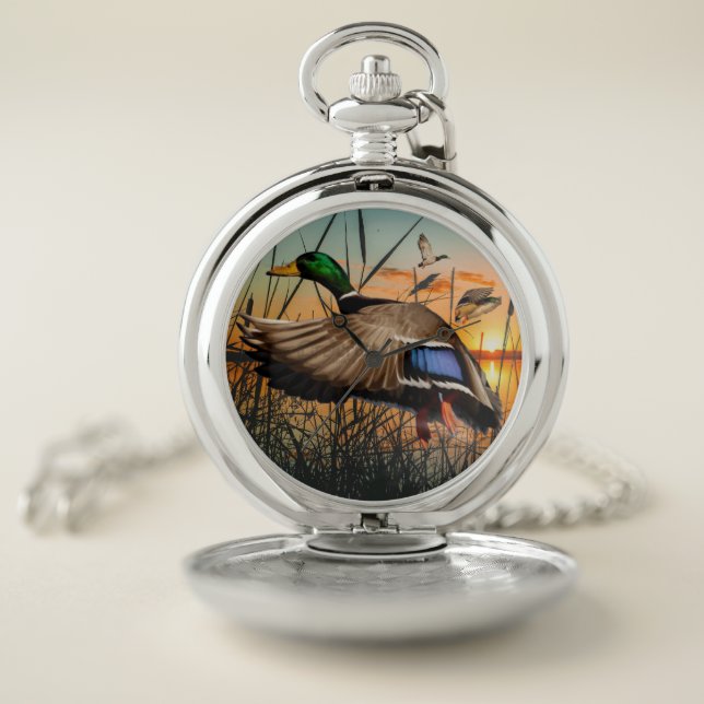 Flying Mallard Pocket Watch (Inside)
