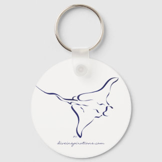 Flying Manta Ray Keychain