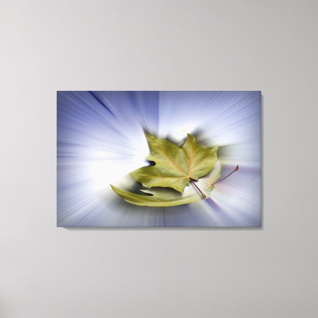 Flying maple leaves canvas print (Front)